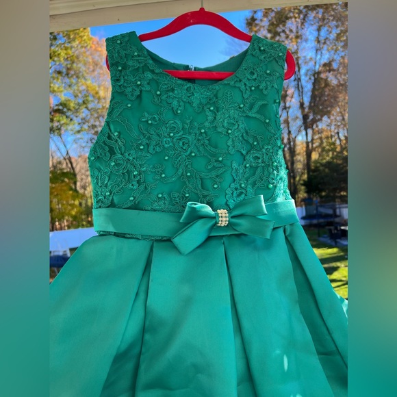 Hi Low Lace Embroidery Flower Wedding  Dress Formal , Prom Ball Gown - Picture 13 of 16